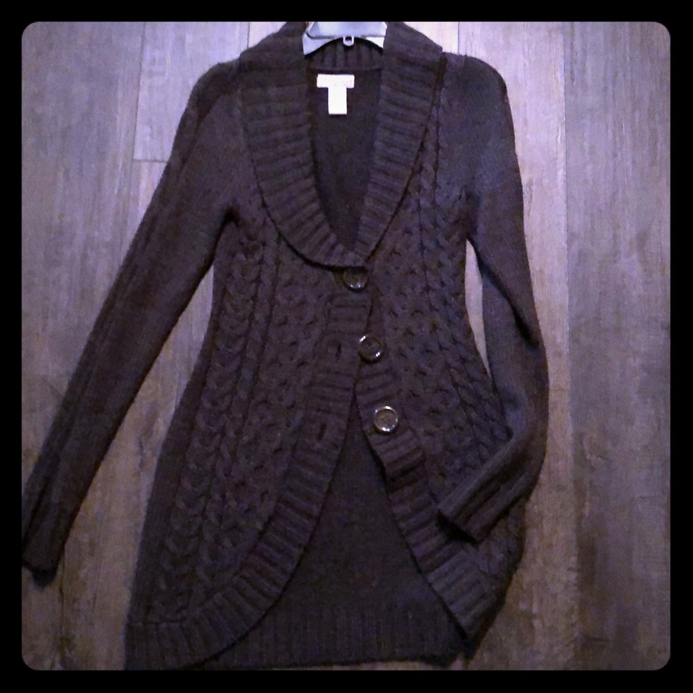 Long brown cardigan ! Size small !